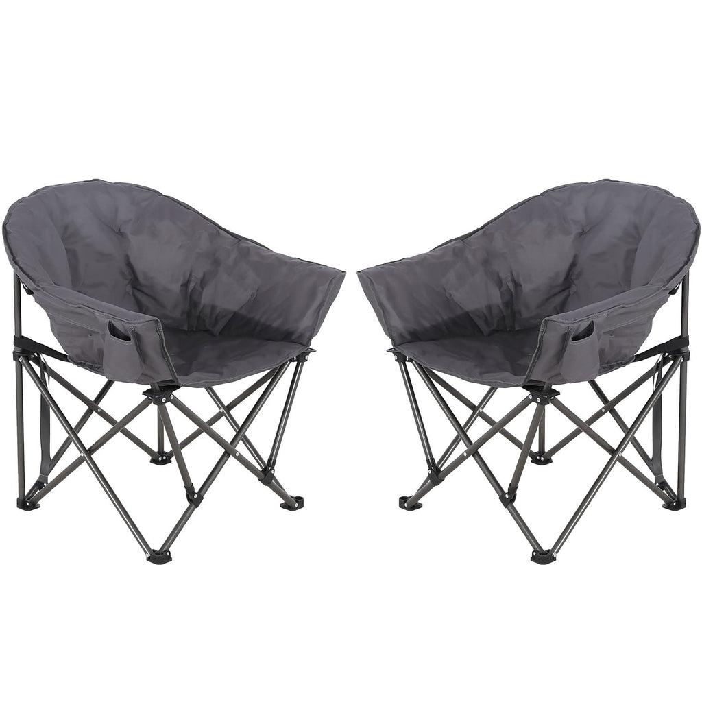 2PCS Oversized Camping Chair Folding Chair Camp Chair for Outdoor, Adults, Men and Women
