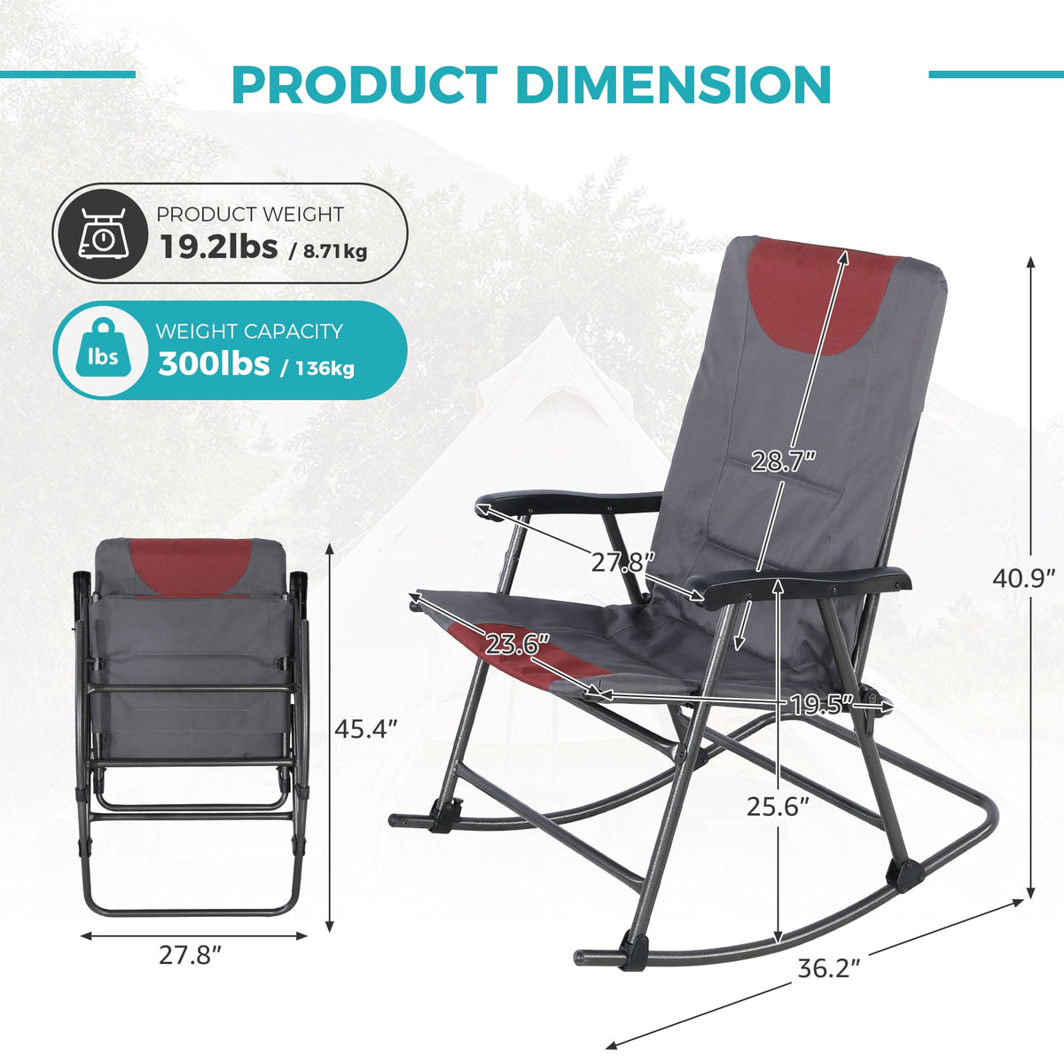 Oversized Chair Folding Chair Rocking Chair Camping Chair Portable Chair Outdoor Chair Rocker Chair