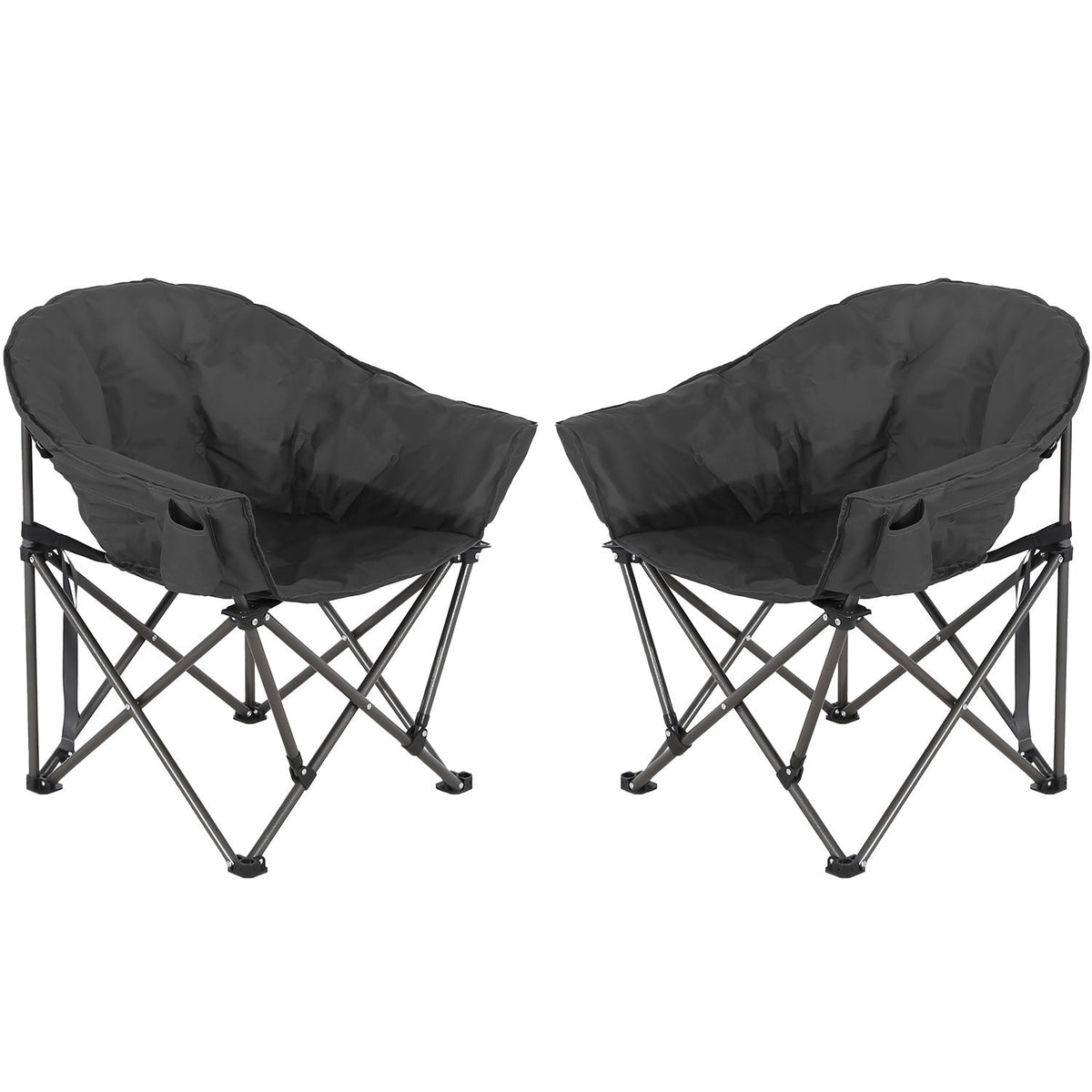 2PCS Oversized Camping Chair Folding Chair Camp Chair for Outdoor, Adults, Men and Women