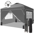 10ft x 10ft Pop Up Canopy Beach Tent with Four Removable Sidewalls for Events, Parties, Camping